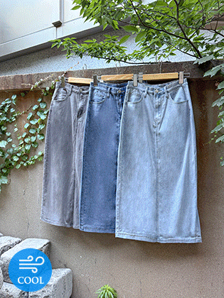 COOL slit denim skirt