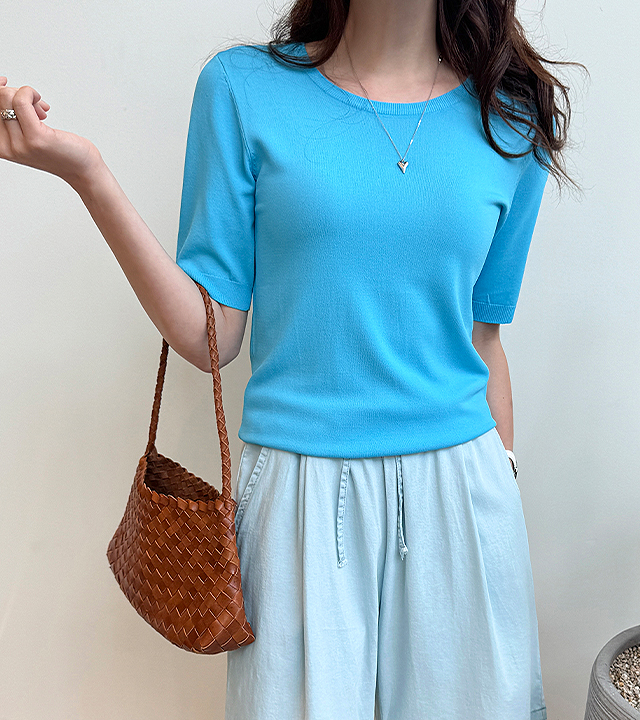 [MADE] Cool touch basic round knit