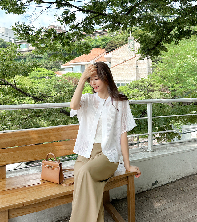 linen cape cardigan