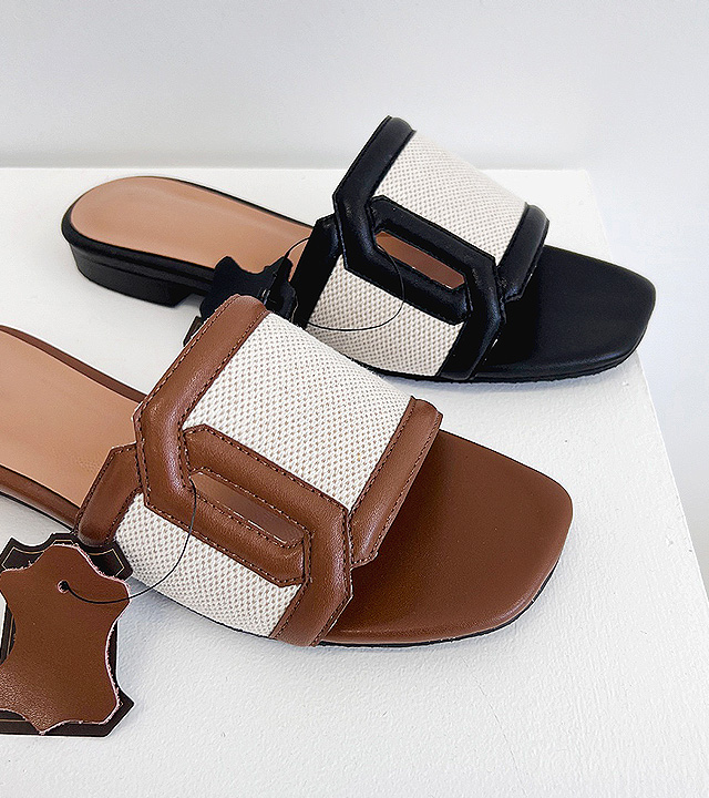 Karen leather slippers