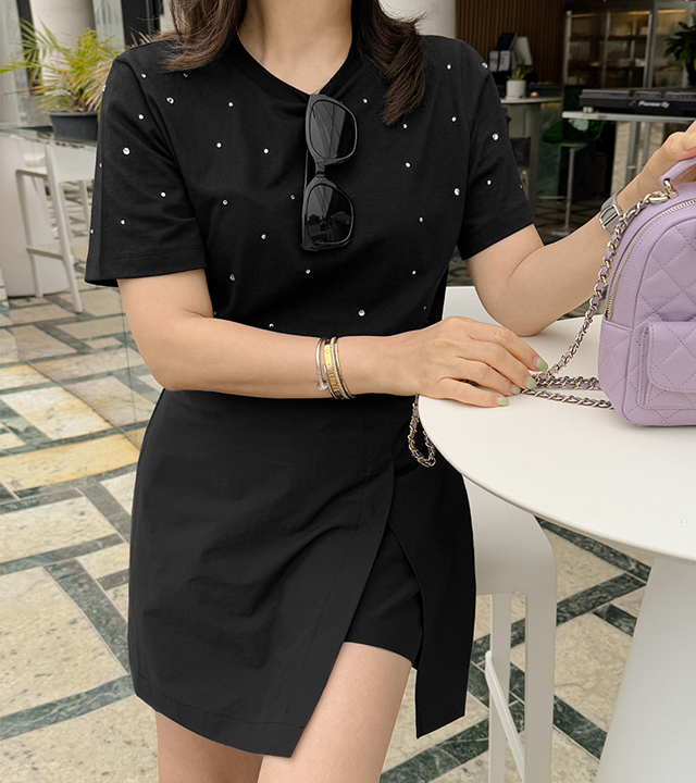 Bling Cubic Short Sleeve Tee