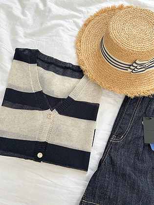 Marine Stripe Cardigan