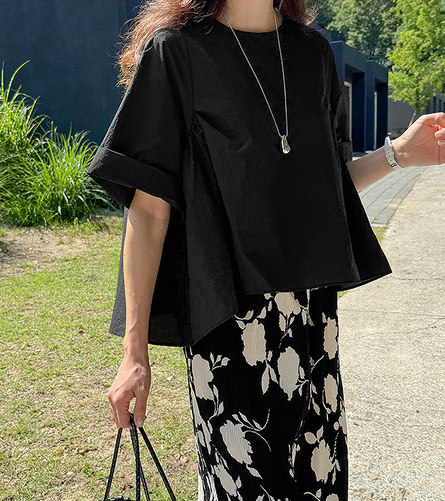 Ruffle light blouse