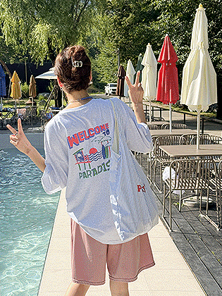 Paradise loose fit short sleeve tee