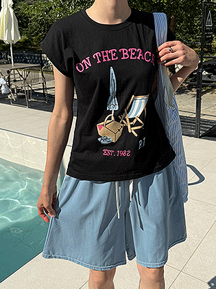 On the Beach Cap Sleeve Tee