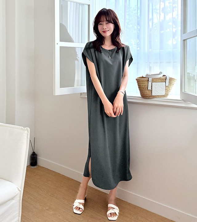 Loe cap sleeve long one piece
