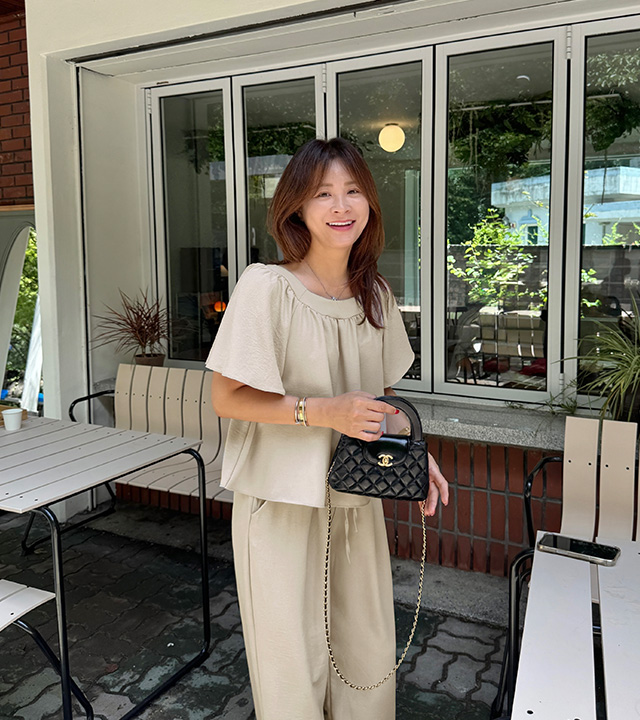 Florence Ringkle Pants Set