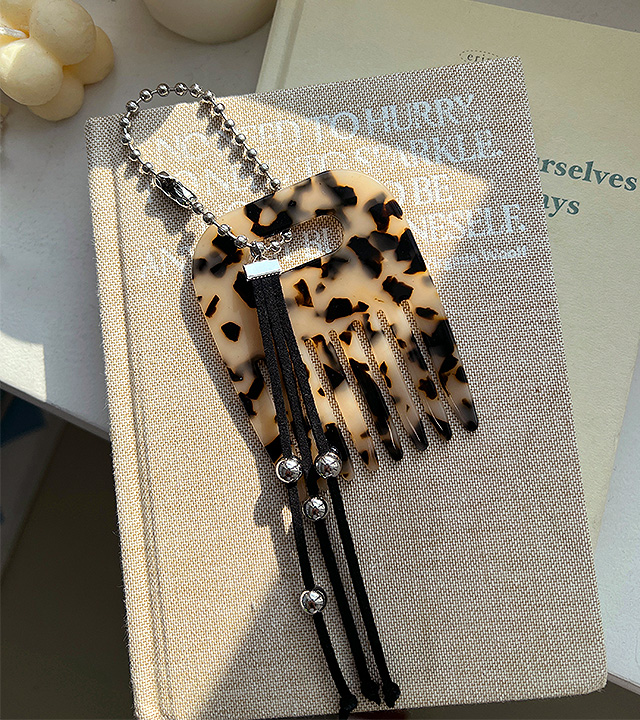 Leopard Comb Mix Keyring