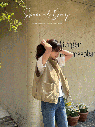 A-line fit semi-high neck vest