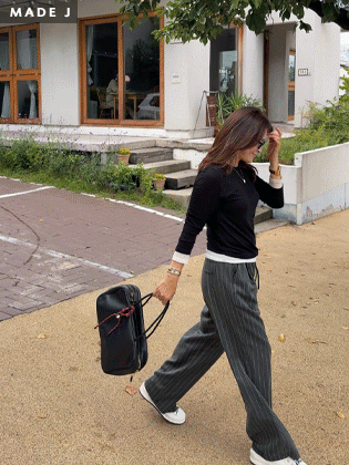 [MADE] Stylish pinstripe slacks