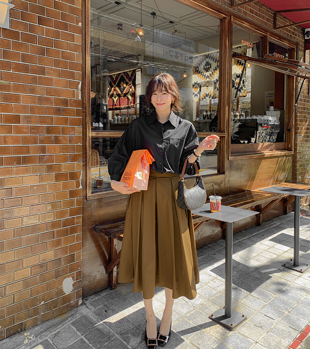 Audrey Pintuck Full Skirt