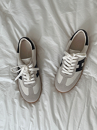 Er leather high heel sneakers