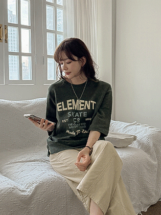 Lement Lettering 7-part T-shirt