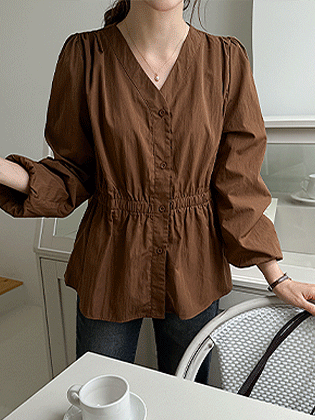 Mielle shirring blouse