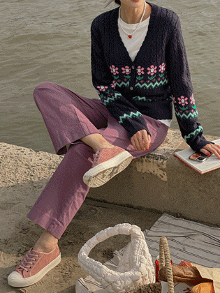 Autumn slit pants