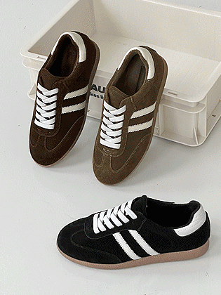 Line Suede Leather Sneakers