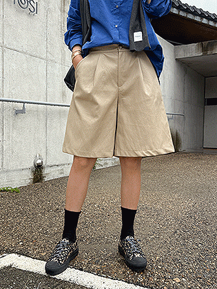 French pintuck leather pants