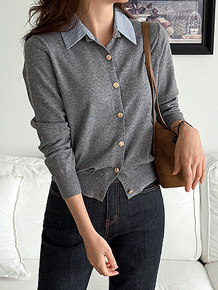 Renav Shirt Layered Cardigan