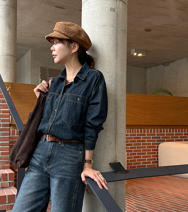 Vintage Pocket Denim Shirt
