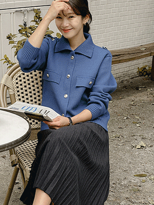 Lovett epaulet knit cardigan