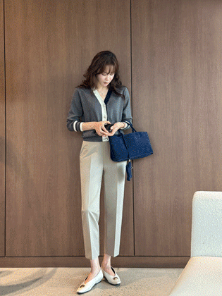 Haze semi-baggy fit slacks