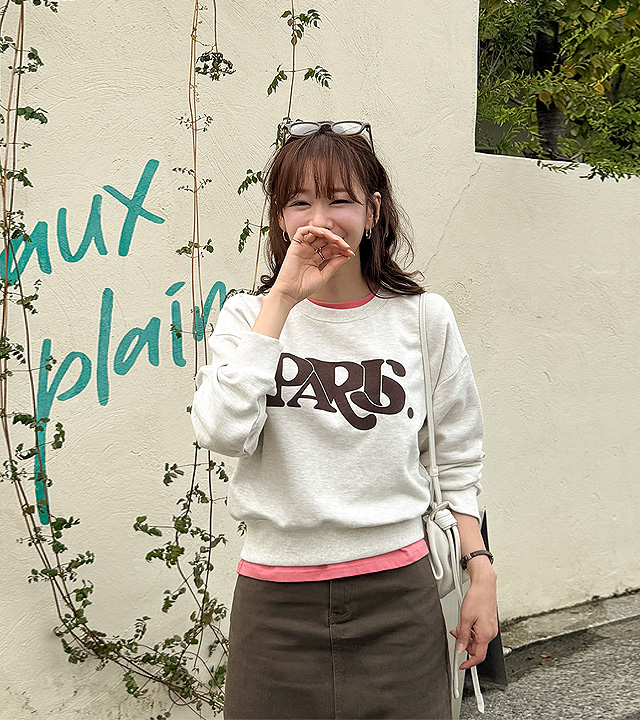 Paris Floppy Man-to-Man Tee