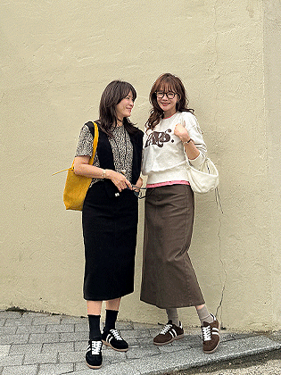 Bill Peach Fleece Slit Skirt