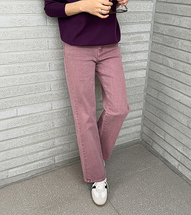 Neutral Dyed Semi-Wide Pants