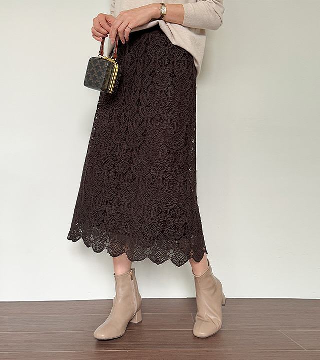 Crochet reversible knit skirt 