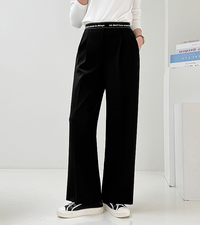 Mine Lettering Wide Slacks