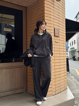 Powder Velour Pants Set 