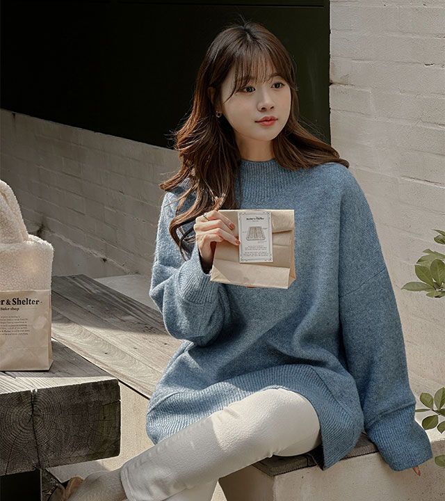 Macaron Bokashi Long Knit