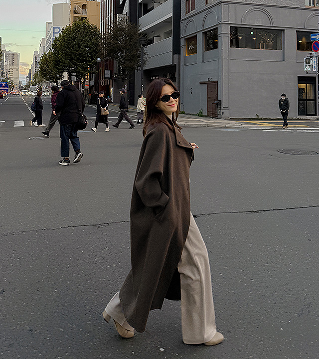 [MADE] Carven Drape Handmade Long Coat