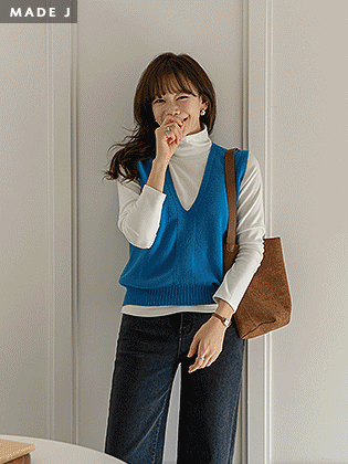 [MADE] Core Wool 100% Whole Garment Knit Vest