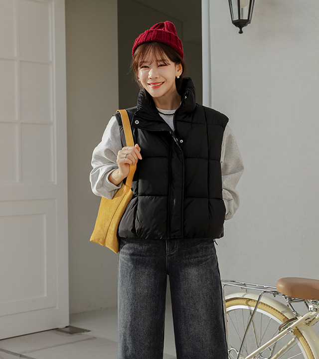 Nouveau high-neck padded vest