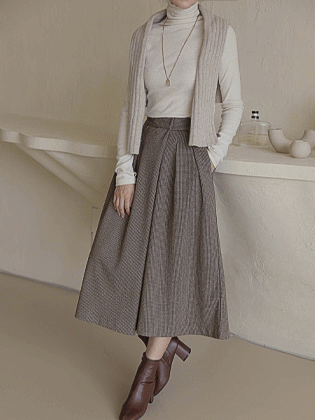 Classic Check Wrap Culottes Slacks