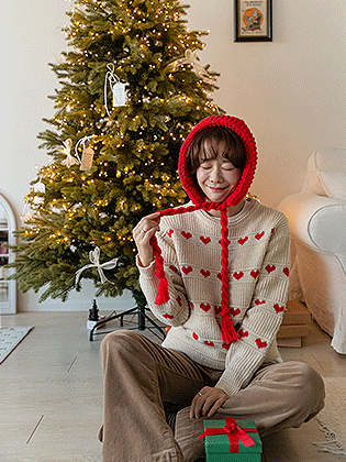 Darling Heart Round Knit