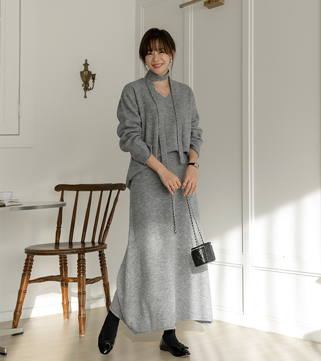 Helen skirt knit set