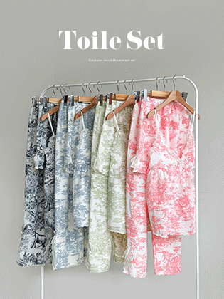 Toile cap tankard pajamas 3-piece set