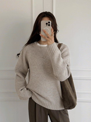 Urban Plain Wool Knit (2 Types: Round Neck/V-Neck)