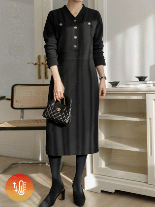 Stella gold button fleece one-piece