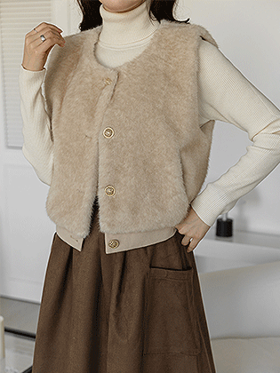 Sander Mink Eco-Fur Vest