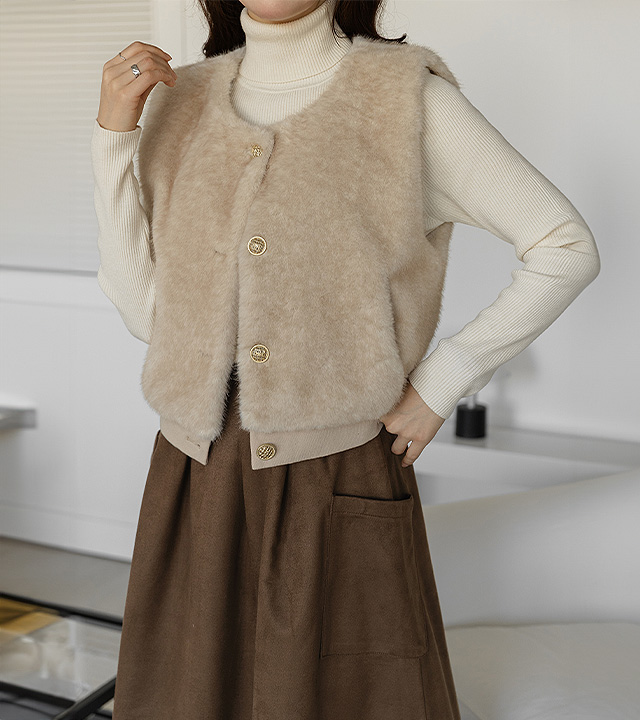 Sander Mink Eco-Fur Vest