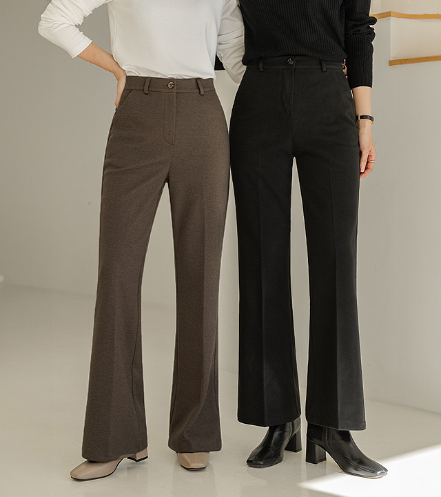Mood Wool Touch Semi Bootcut Slacks