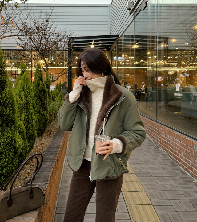 Dual reversible fur jacket