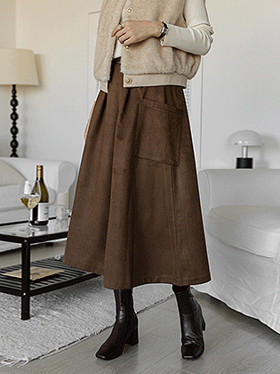 Montblanc two-way suede skirt