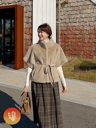 Laura Leather Strap Mink Fur Jacket