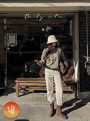 Rose Peach Fleece Man-to-Man