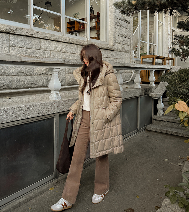 Labia Hooded Duck Down Padding