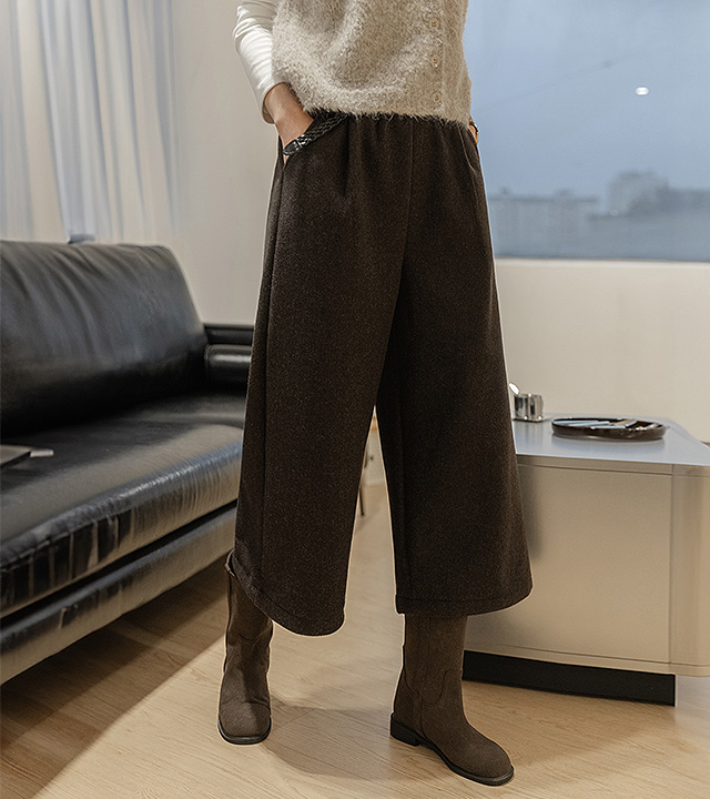 Camber wide belt pants